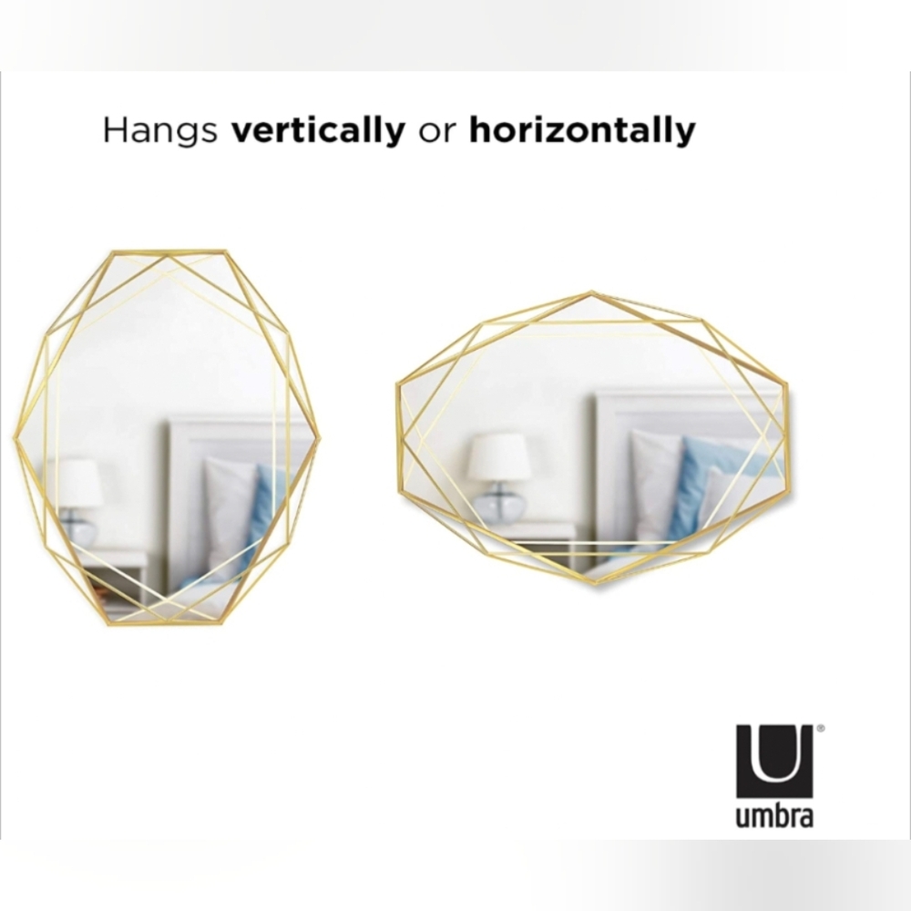 Umbra Prisma Geometric Gold Wall Mirror